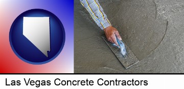smoothing a concrete surface with a trowel in Las Vegas, NV