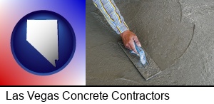 Las Vegas, Nevada - smoothing a concrete surface with a trowel